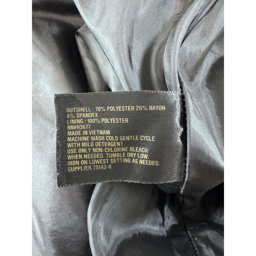 Worthington Navy Blue Buckle Wrap Pencil Skirt Textured Knee Length Womens 10 - Picture 3 of 9
